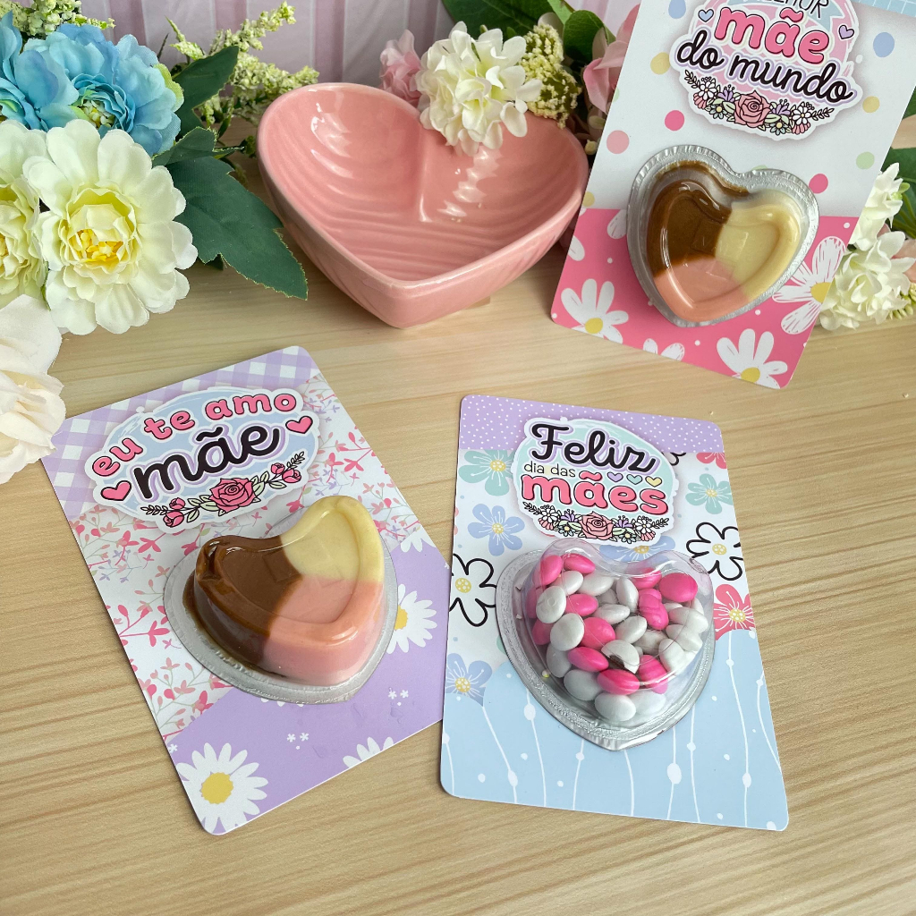 50 CARD MIMO CLIENTE DIA DAS MÃES DOCINHO DUCREM OU COLORETI ( NÃO ACOMPANHA O CHOCOLATE)