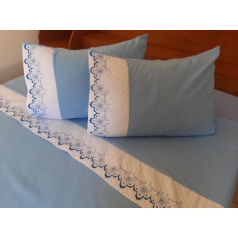 Jogo De Lençol Casal Padrão Bordado 4 Peças 400 Fios super promoção