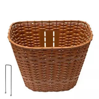Cesta Cestinha Bicicleta Reforçada Retrô Vintage Marrom