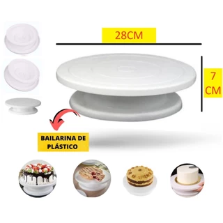 Base Giratória Bailarina Plástico Plataforma Giratória 28CMx7CM  Torta Confeitar Bolo  Fácil em Oferta na Shopee