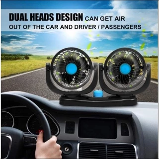 Ventilador De Cabeça Dupla Do Carro Veículo Automóvel Dc 12v Rotação 360° Zhengled