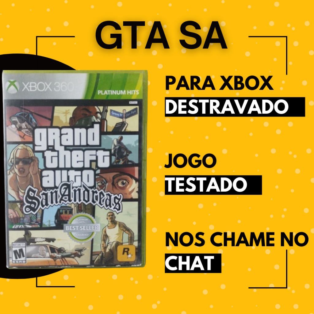 GTA SAN ANDREAS - XBOX 360 | Shopee Brasil