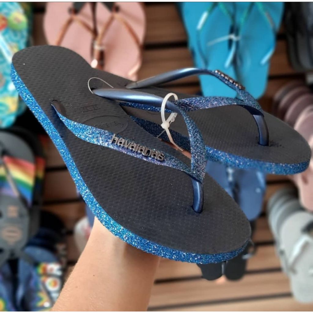 Havaianas Glitter Slim Sparkle Produto Original garanta o seu | Shopee ...