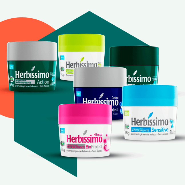 Desodorante Creme Antitranspirante Clareador 55g - Herbíssimo | Shopee ...