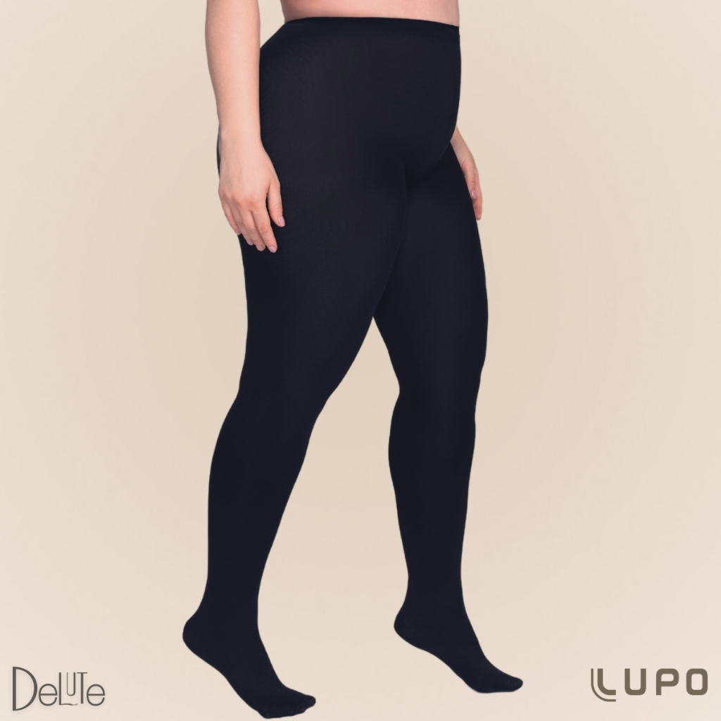 Meia Calca de Alto Conforto Plus Size - Modelo Plus Size Adulto Fio 180 Lupo Loba