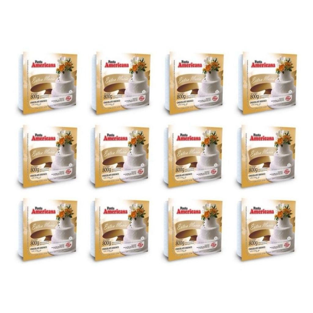 Kit 12 Pasta Americana Extra Macia Arcolor 800gr (Escolha o 
