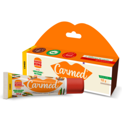 Hidratante Labial Carmed Burger King Sabor Grelhado no Fogo 10g - Edição Limitada