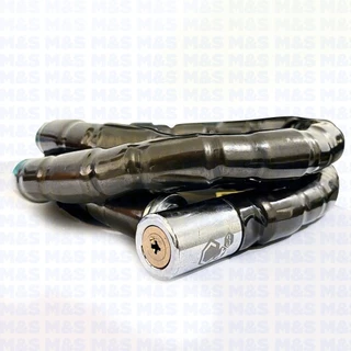 Trava Anti Furto Articulada Cadeado Moto Estepe 1,50 X 22mm Chave Tetra
