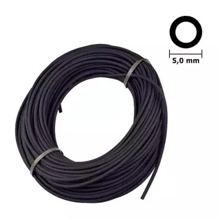 Borracha Cordão C/ Furo 5,0 mm para Tela Mosquiteira Preta