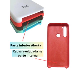 Case em Silicone aveludada para Xiaomi Redmi Note 8
