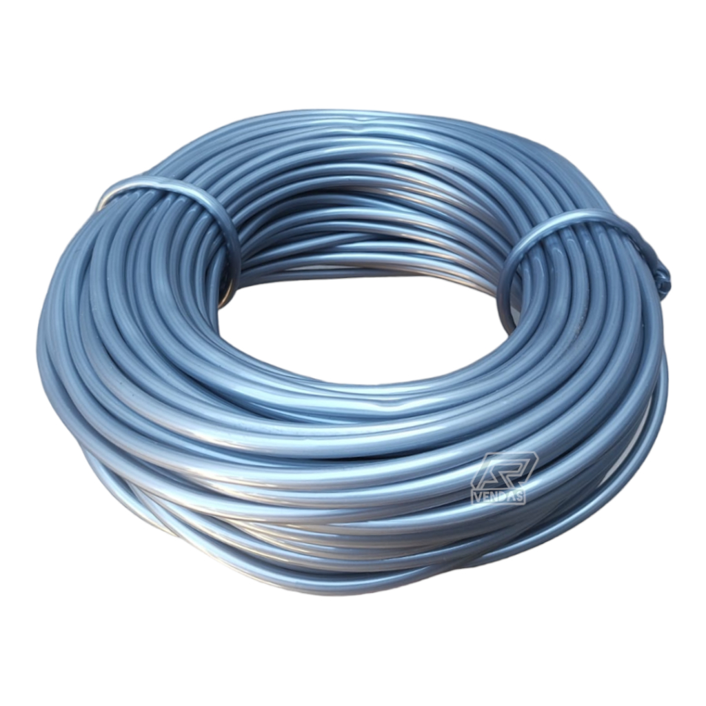 Cordinha Fio Plastico Pvc Cordao Espaguete Macarrao Cinza Prata Enrolar ...