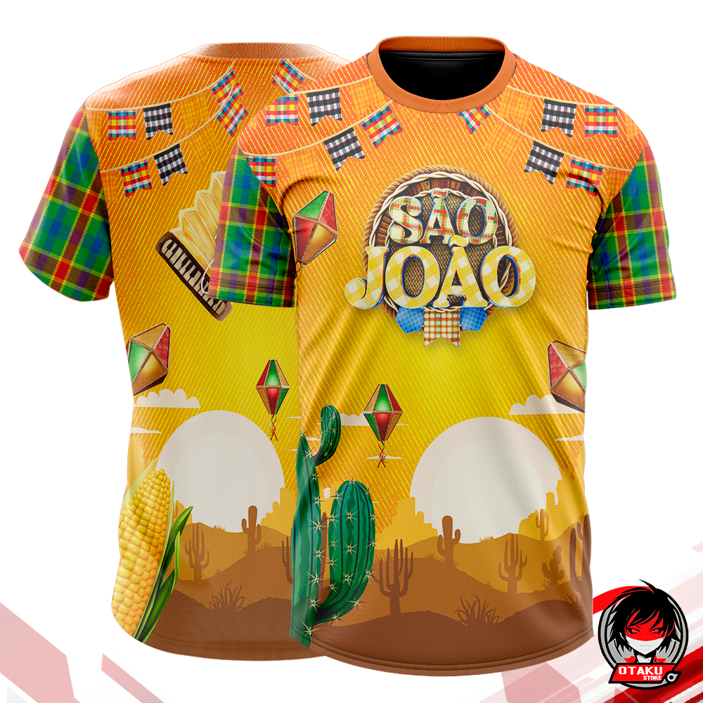 Camiseta São João Festa Junina Arraiá Amarela Unissex Adulto Babylook ...