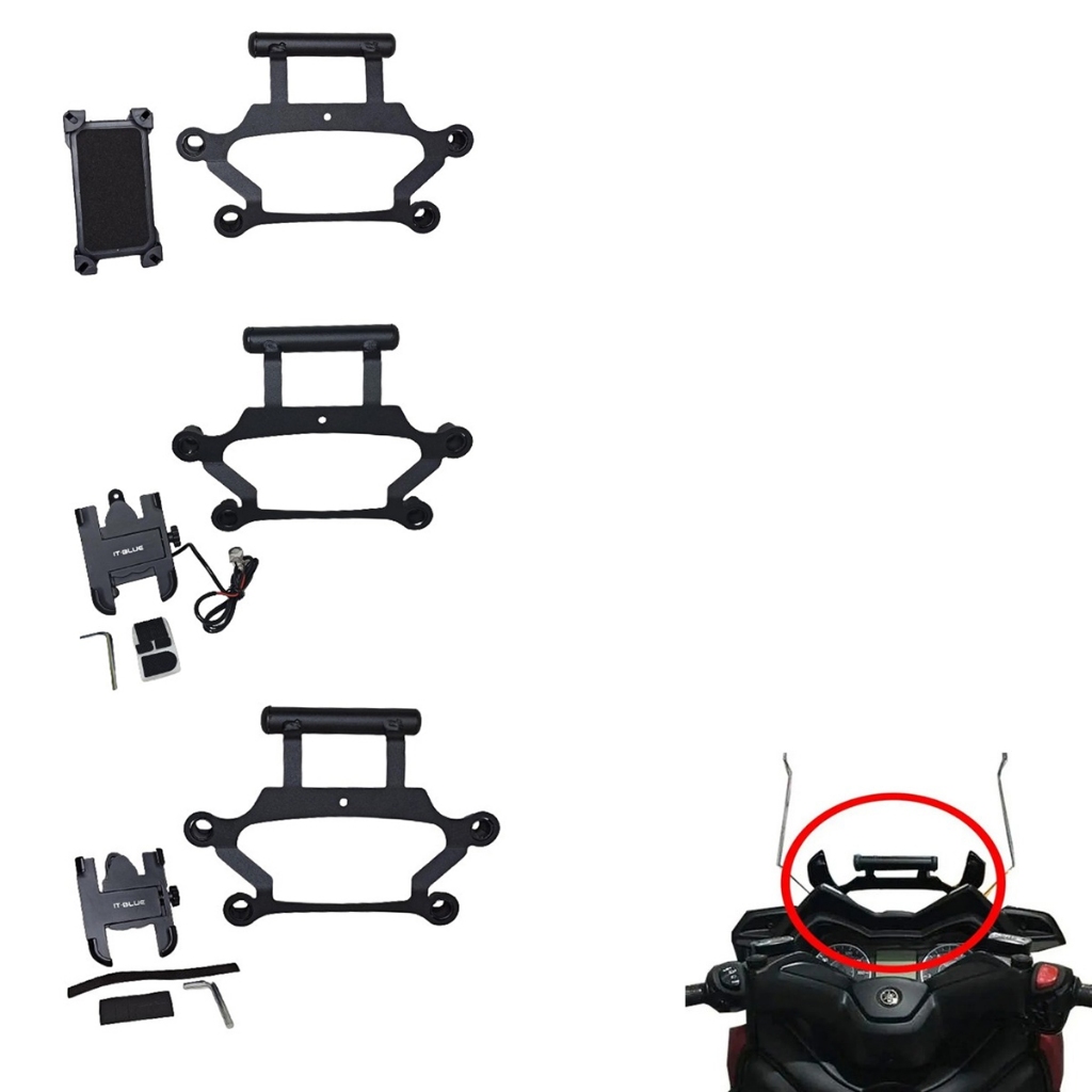 Suporte Celular Gps Xmax 250 2020 2021 2022 2023 2024 Fixação 4 Pontos