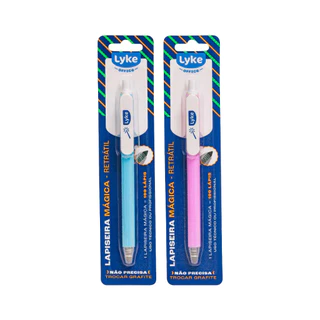 Lapiseira Eterna Mágica Retrátil Azul / Rosa - Lyke