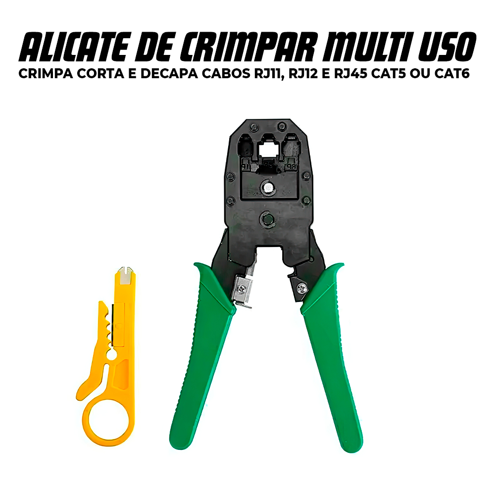 Alicate de Crimpar RJ11 / RJ12 / RJ45 KNUP KP-AL0001 | Shopee Brasil