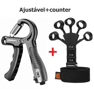 Hand Grip Fitness C/mola Ajustável de Punho e Antebraço Mãos Fisioterapia