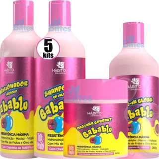 5 KIT KIT BABABLU TUTTI FRUTTI HÁBITO HIDRATAÇÃO CAPILAR CHEIRINHO DE TUTTI FRUTTI