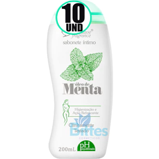 10 SABONETE ÍNTIMO MENTA SUAVE FRAGRANCE AÇÃO REFRESCANTE