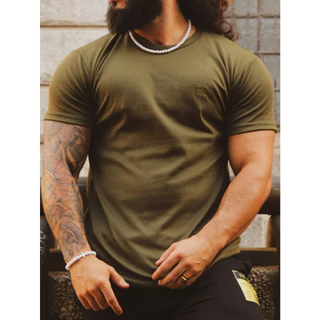 Camiseta Canelada Americana Masculina Gringa Bordada Premium