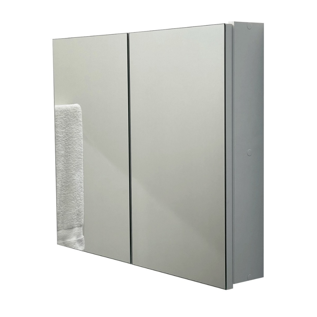 Armário 70cm Aéreo Banheiro Com Espelho - 100% MDF - MONTADO