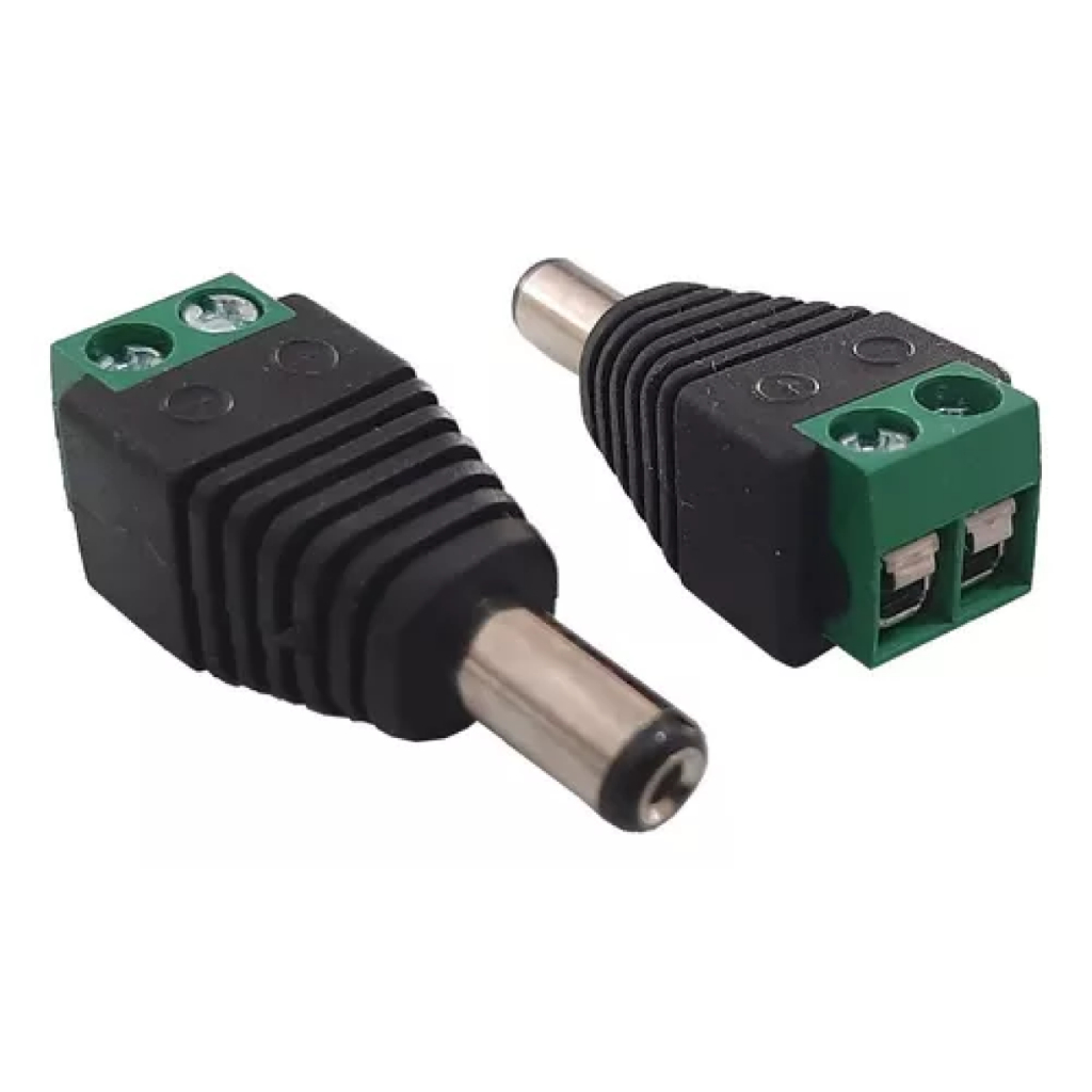 Kit 20 Conector Plug P4 Macho Com Borne P/ Cftv Camera Fonte | Shopee ...