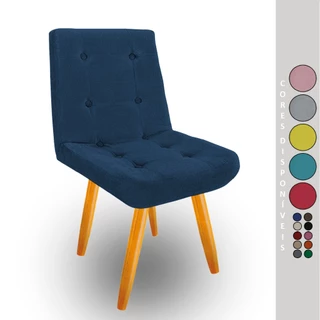 Poltrona Cadeira Eames Pés Palito Estofada Para Sala Consultório Escritório Aninha Decor