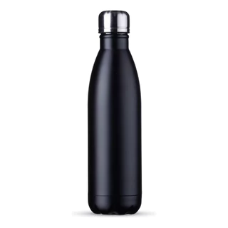 Garrafa Inox 750ml antivazamento academia dia a dia Cor Preto