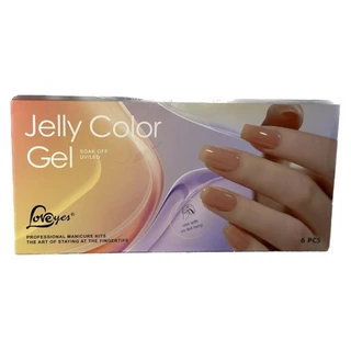 Kit 6 Esmalte em Gel Jelly Color Escuras - Loveyes em Oferta na Shopee