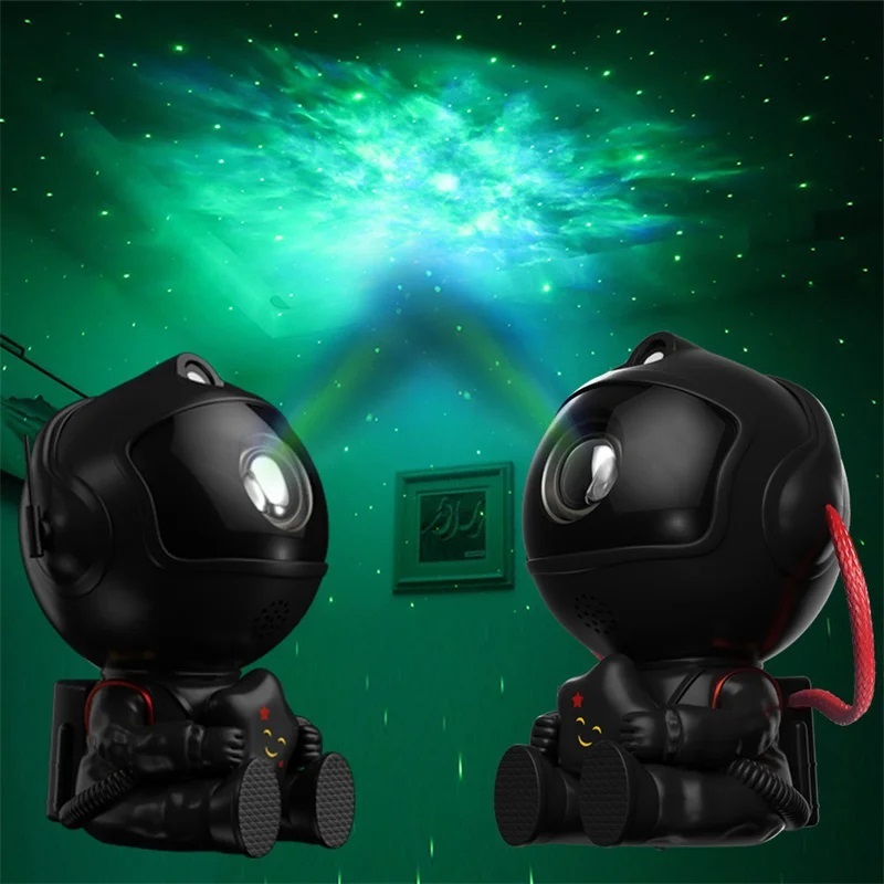Mini Projetor De Luz Noturna Estrela De Astronauta Decoração Para Galáxia Luz De Luminaria Girado Céu Estrelada