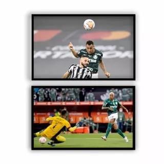 Quadro Decorativo Palmeiras Gols Libertadores 2020/2021 com Moldura 60x40cm