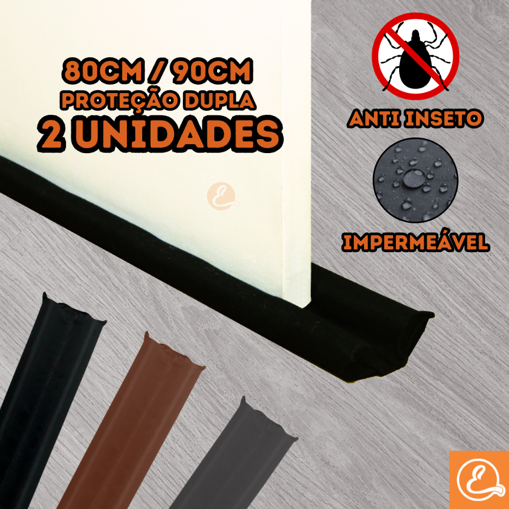 Kit 2 Rolinhos Veda Porta 80 e 90 Centímetros IMPERMEÁVEL
