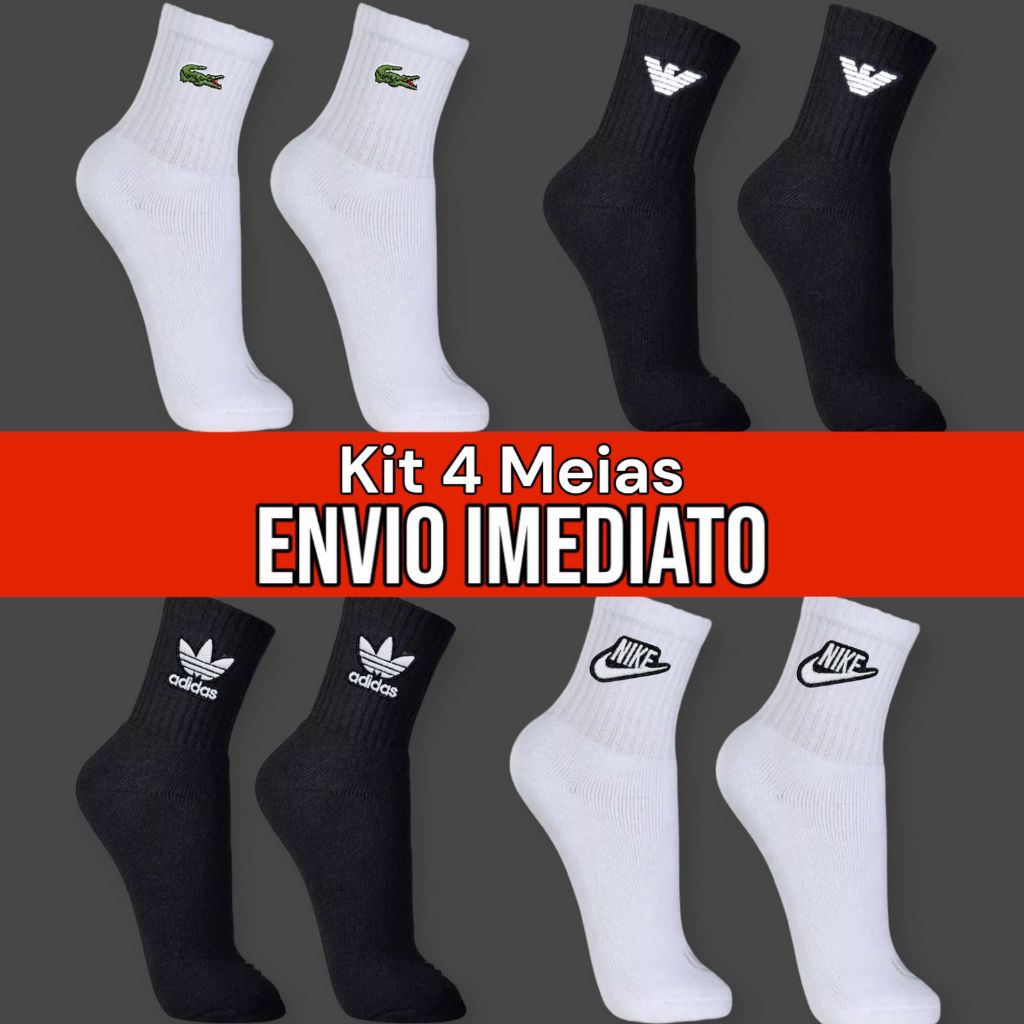 Kit Com 4 Pares de Meias Estilosas