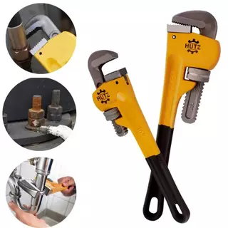 Chave de Tubo Grifo 14" e 10" Polegadas Inglesa para Cano Tubos Profissional Hidraulico Heavy Duty Stillson