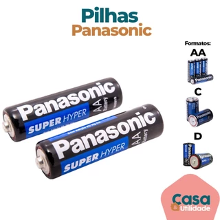 Pilha Panasonic AA AAA 2/4/8/12 Alta Qualidade Durabilidade