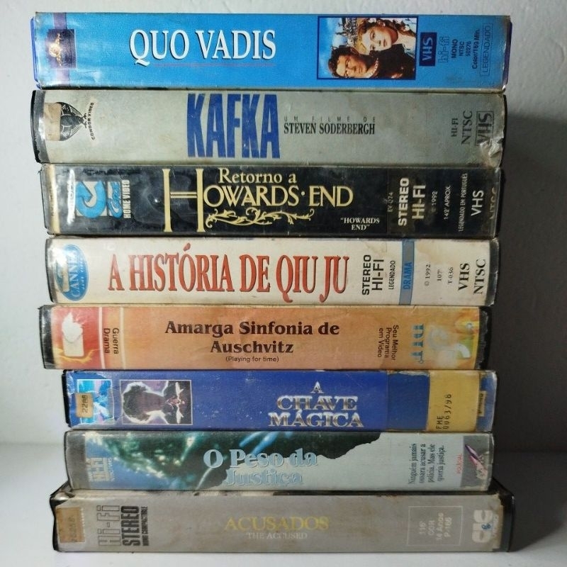 FILMES RAROS EM FITA VHS ORIGINAL - RARIDADES - LEGENDADO -acusados o peso da justiça a chave mágica amarga Sinfonia de Auschivitz a história de QIU JU retorno a Howards End Kafka quo vadis