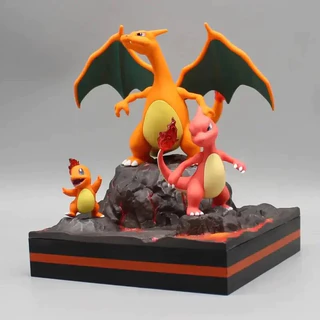 Action Figure Evolução Charmander,Charmeleon,Charizard(Pokémon)