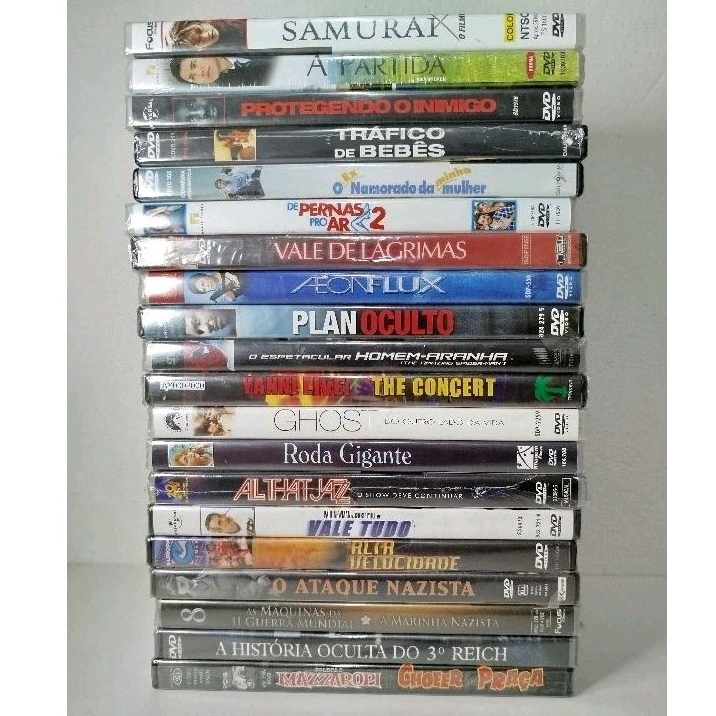 DVD'S LACRADOS DE FABRICA ORIGINAL FILMES - samurai x a partida protegendo o inimigo tráfico de bebês o ex namorado da minha mulher de pernas pro ar 2 aeonflux plan oculto o espetacular homem aranha GHOST roda gigante vale tudo Alta velocidade Mazzaropi