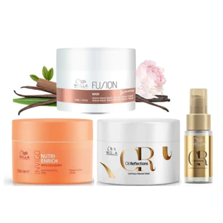 Kit Cronograma Capilar Wella Professionals - Enrich + Fusion + Oil Reflections