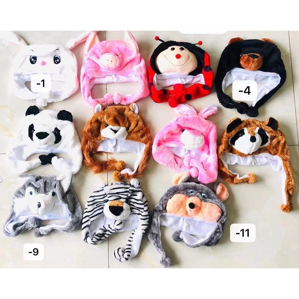 Touca Infantil de Bichos Gorro de Animais Pelúcia Gorro de Bichinho ...