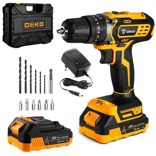 Parafusadeira Furadeira 20V Bivolt 1 ou 2 Baterias + Acessórios DEKO