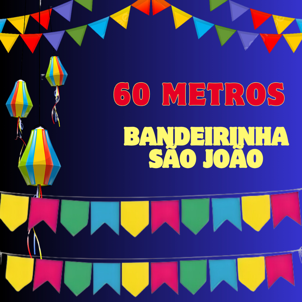 Bandeirinha De São João 60 Metros Bandeira Bandeirolas Decoração Festa ...