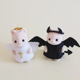 roupinha anjo ou demonio para sylvanian families bebê