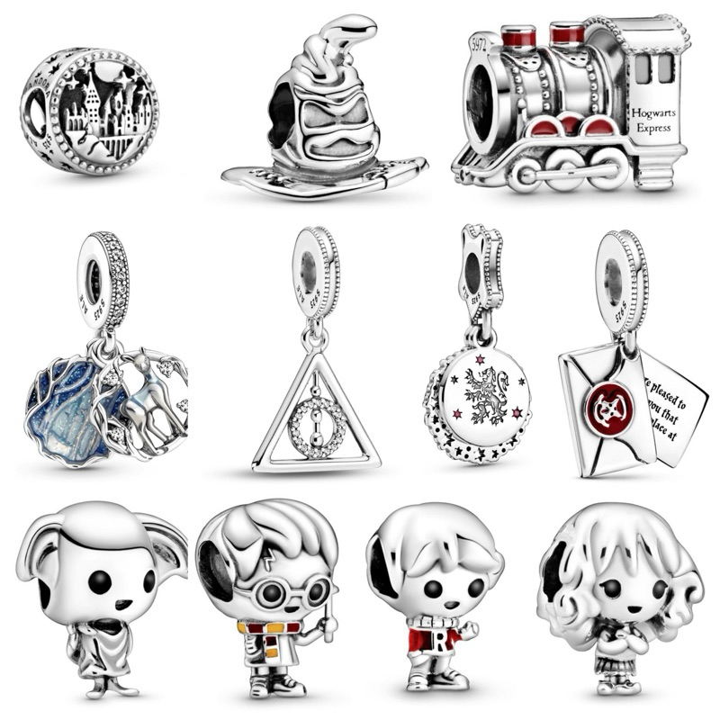 Kit 3 Berloques Harry Potter Em Prata 925 á sua escolha | Shopee Brasil