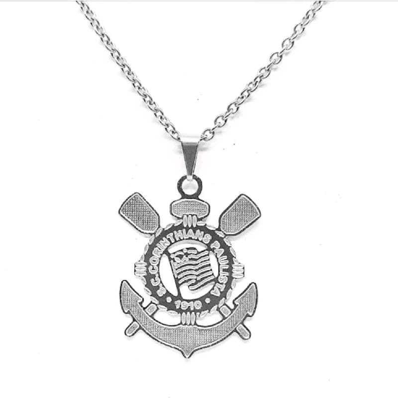Colar do Corinthians Time de Futebol Aço Inox Corrente Masculino ...