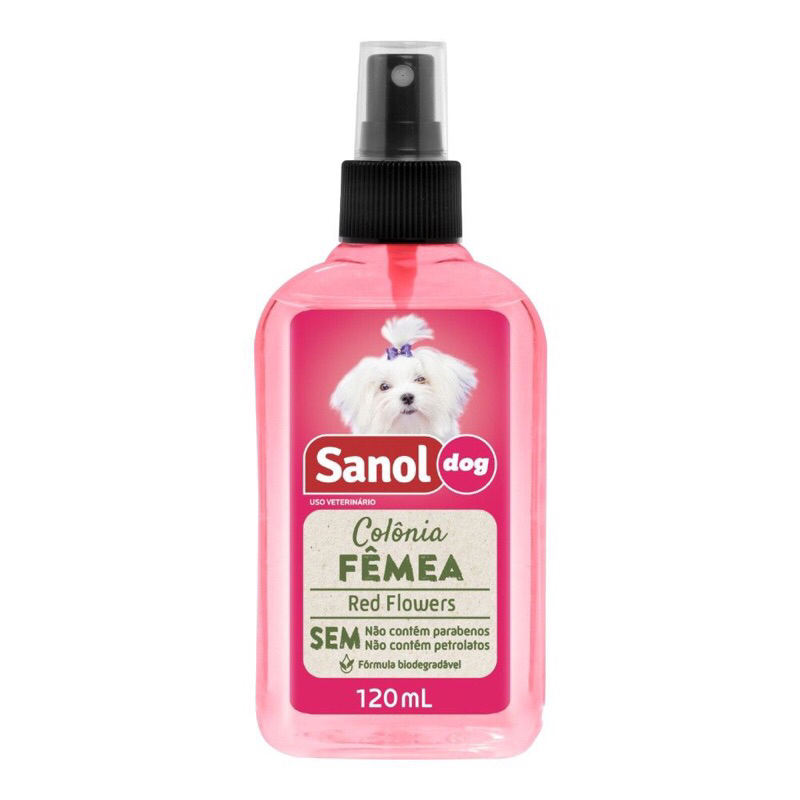 COLÔNIA SANOL DOG FÊMEA 120ML CÃO E GATO