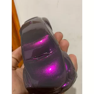 Tinta poliester automotiva cinza escuro perolizado base+efeito 450ml
