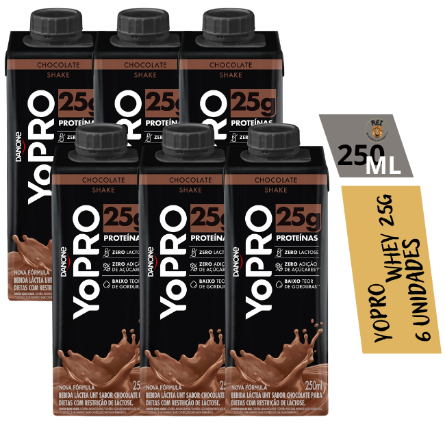 Bebida Yopro Whey 25g Danone Caixa 250 Ml Atacado - 6 Unidades