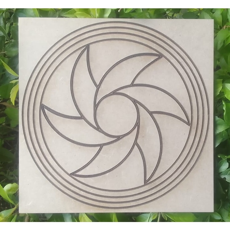 Folha Placa Gráfico Radiestesia Radiônica Triturador 20x20cm Com Elementos - Maq3d Lindo