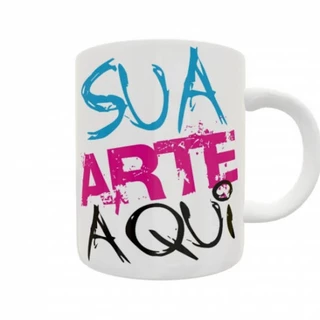 Caneca de porcelana 325ml personalizada ideal pra eventos (MONTAMOS PARA VC)- foto mensagens logo