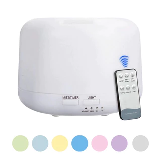 500ML Umidificador Difusor Aromatizador 300ML Luz LED De 7 Cores Com Controle Remoto